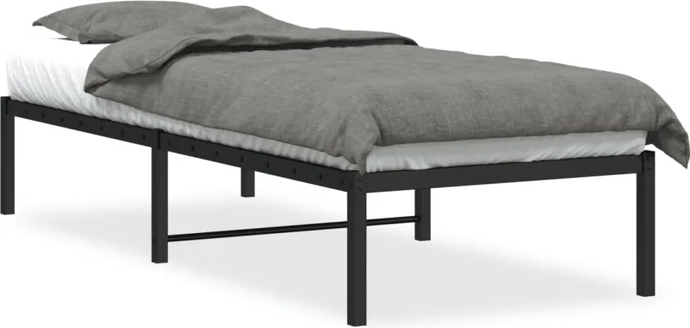 vidaXL Cadru pat metalic, negru, 80x200 cm