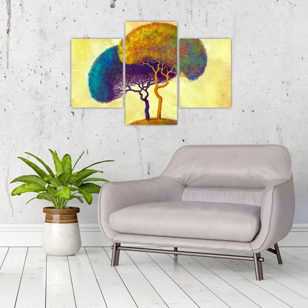 Tablou - Copaci în deal (90x60 cm)