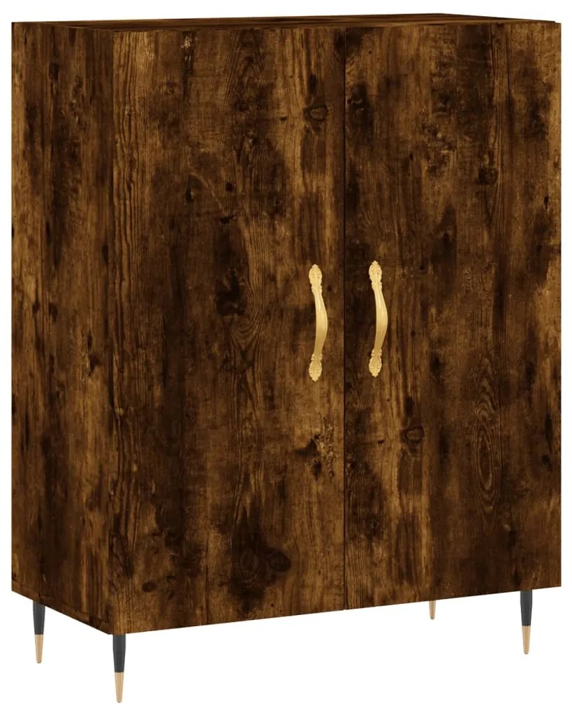 827705 vidaXL Dulap, stejar fumuriu, 69,5x34x90 cm, lemn compozit