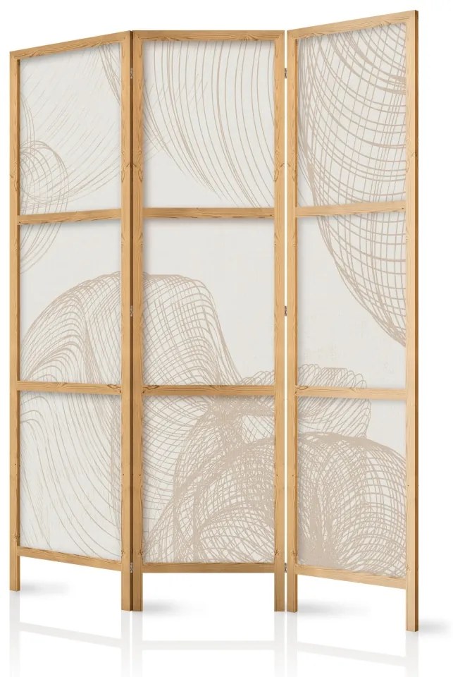 Paravan japonez - Beige shapes on a light background