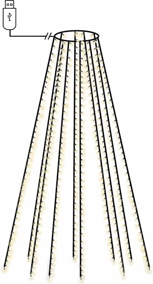 vidaXL Instalație lumini brad de Crăciun cu 400 LED-uri, 400 cm