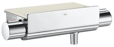 Coloana dus cu baterie si termostat Roca Deck, cap dus 36x24 cm