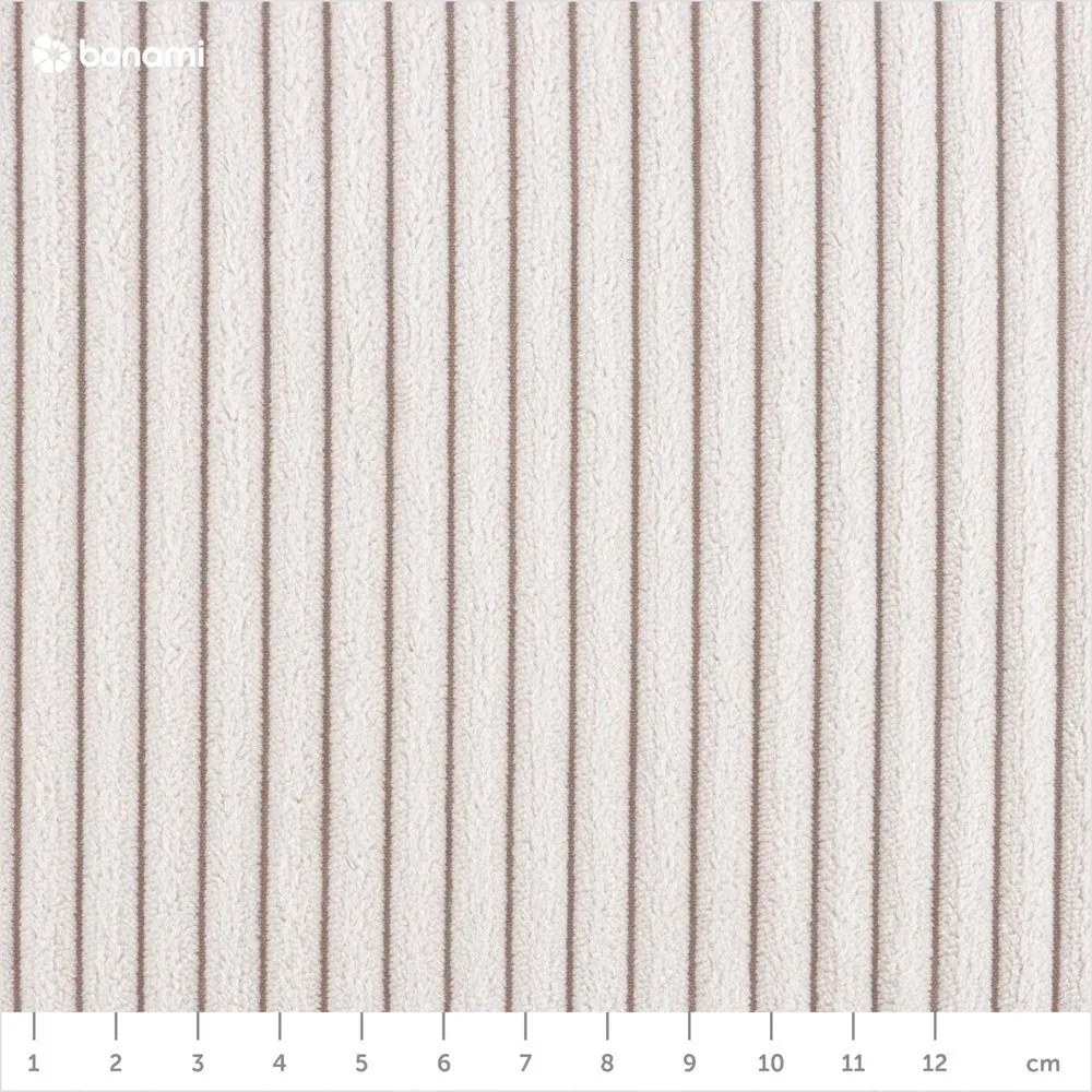 Canapea bej extensibilă cu tapițerie din catifea reiată 218 cm Tori – Bonami Selection