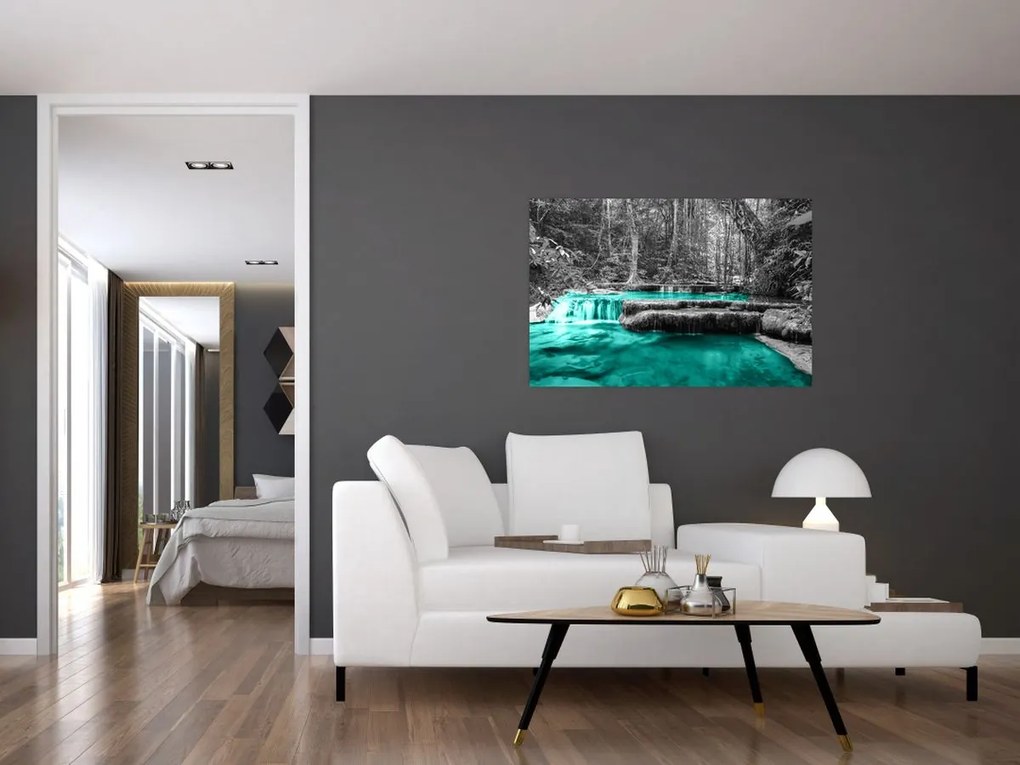 Tablou - Râul de iarnă (90x60 cm)