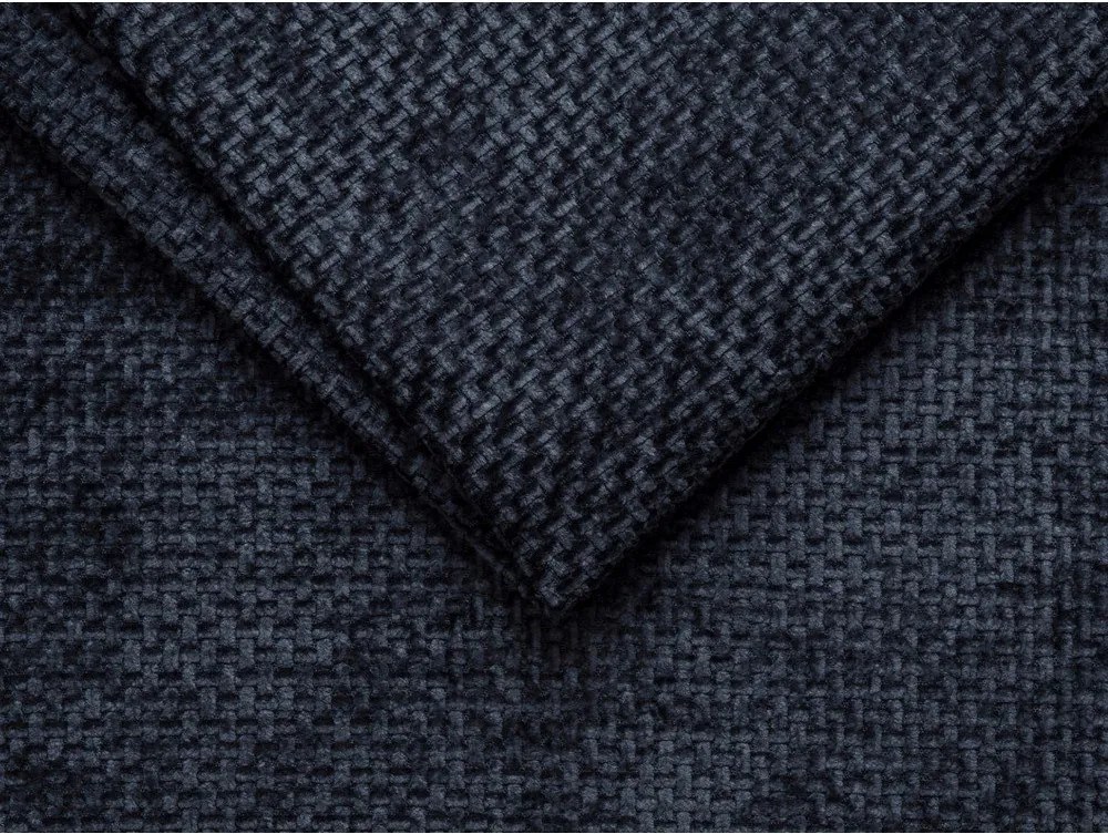 Taburet albastru închis cu tapițerie din chenille Lupine – Micadoni