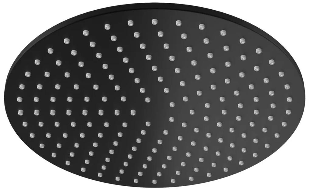 Kohlman Experience Black cap de duș 25x25 cm rotund negru R25EB