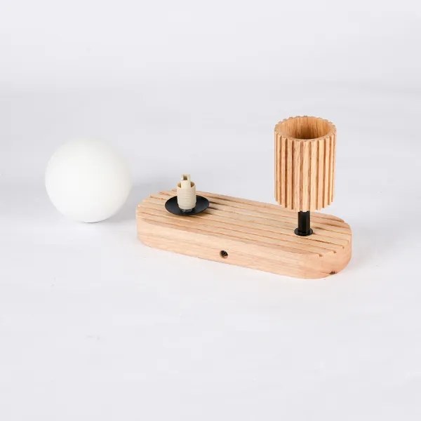 Brilagi - Aplică de perete cu spot MODERN WOOD 1xG9/5W/230V+1xGU10/8W lemn de cauciuc
