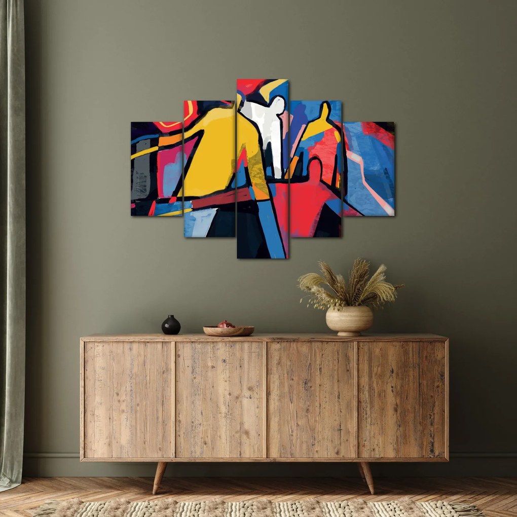 Tablou - Abstract bărbați (150x105 cm)