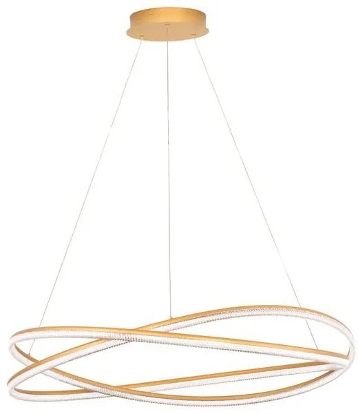 Lustra LED CCT moderna cu telecomanda OPEHLIA auriu
