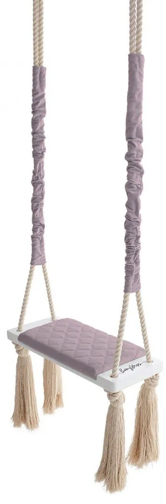 Leagan din lemn si spuma pentru copii WoodSwing by BabySteps, Catifea Velvet Sepia Rose