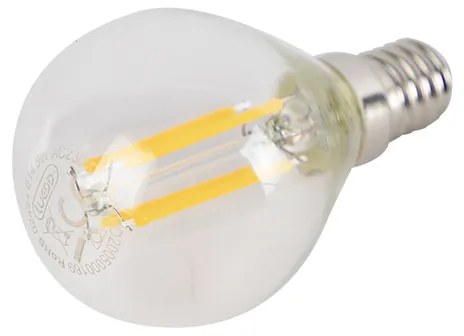 Set de 3 becuri LED cu filament E14 reglabile P45 5W 470lm 2700K