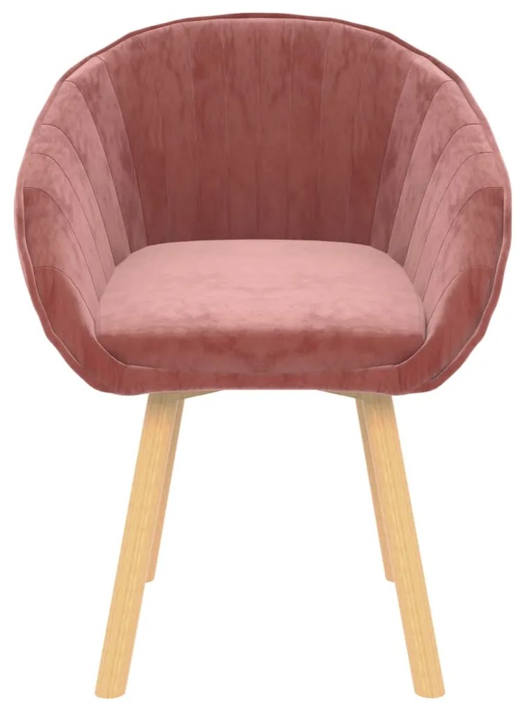 289449 vidaXL Scaun de bucătărie, roz, catifea