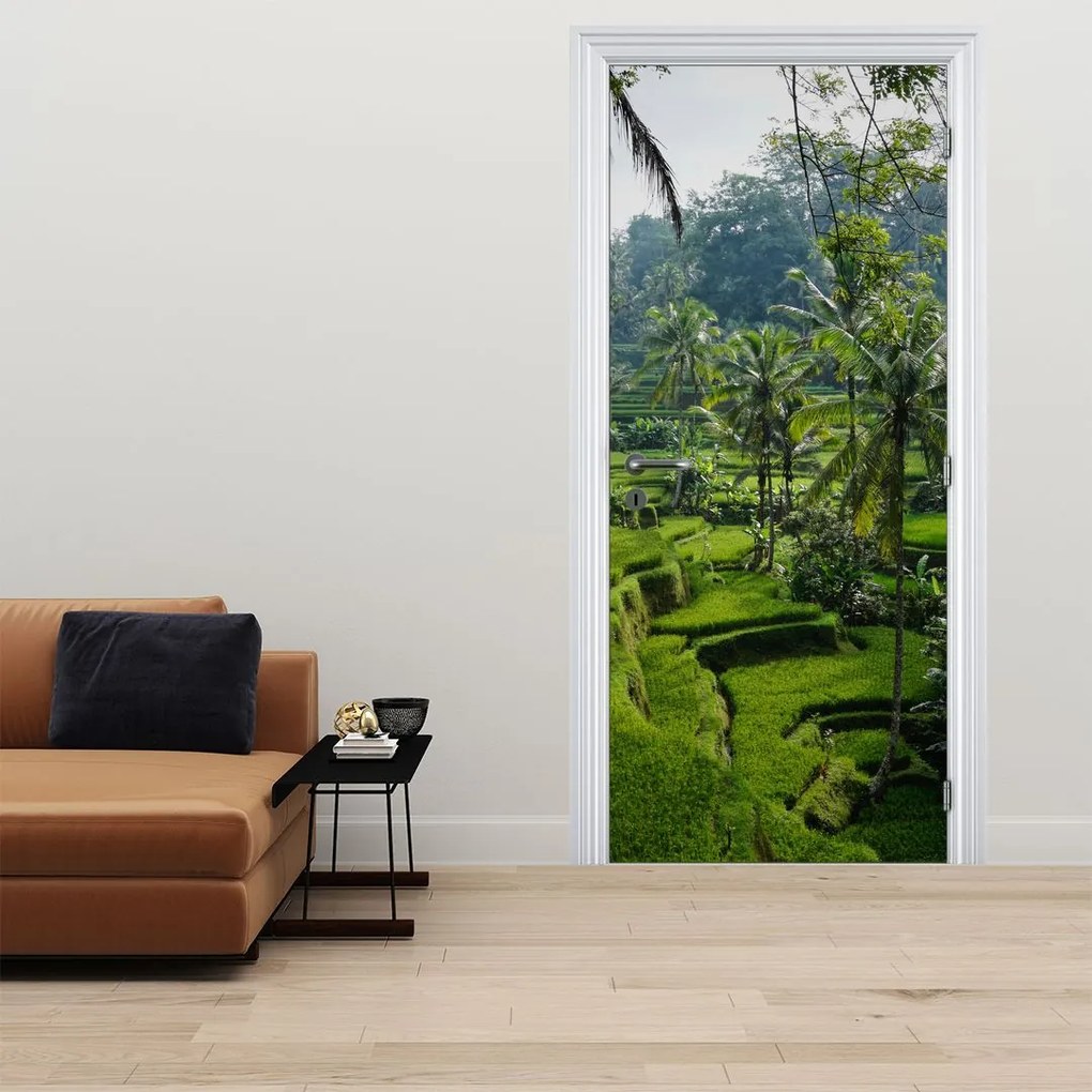 Fototapet pentru ușă - Terasele de orez Tegalalang (95x205cm)