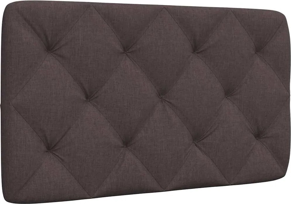 vidaXL Pernă pentru tăblie de pat maro închis, 90 cm, material textil