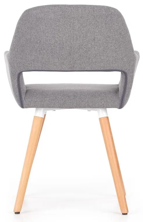 Scaun de bucaterie Leroy, gri/fag