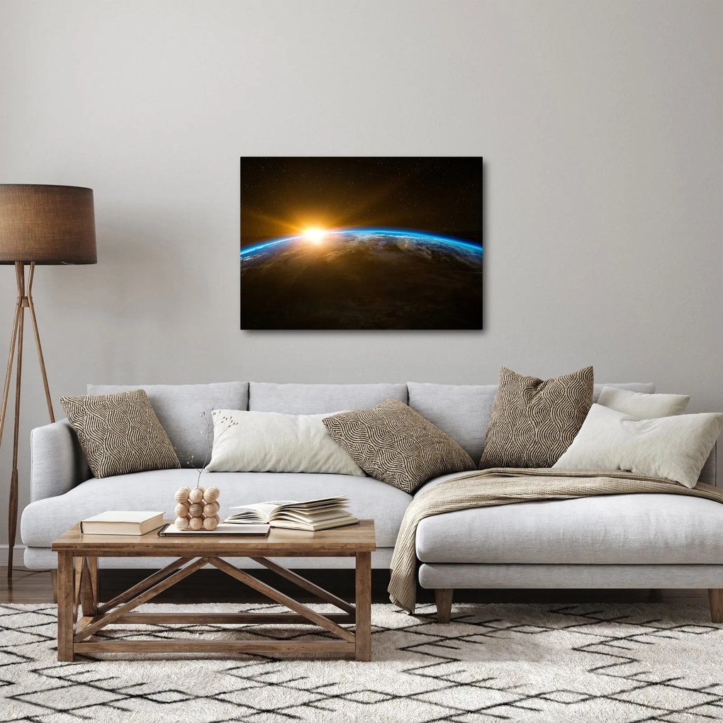 Tablou - Planeta Pământ și univers (70x50 cm)