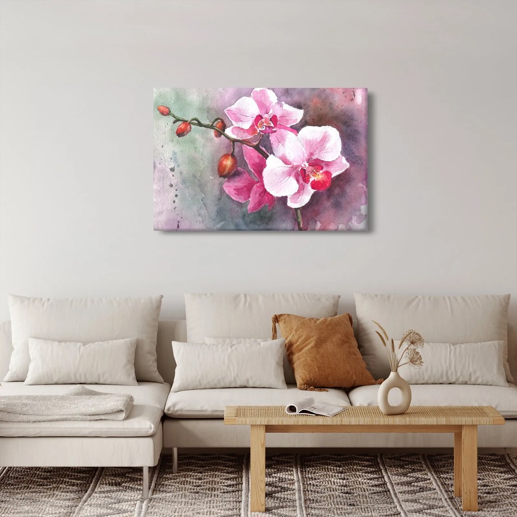 Tablou - Orhidee, acvariu (90x60 cm)