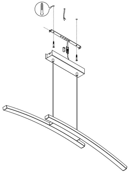 Eglo 97911 - Lustr LED RGB dimabil FRAIOLI-C 2x17W/230V pe cablu