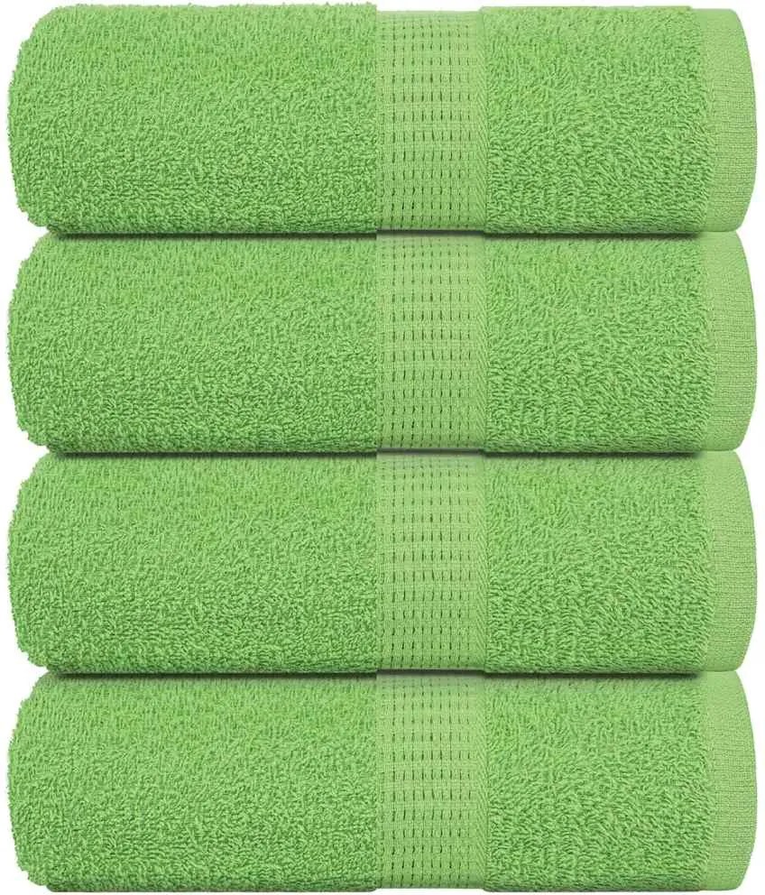 vidaXL Prosoape de baie, FROGN, 4 buc., verde măr, 30x30 cm, 360 g/m²