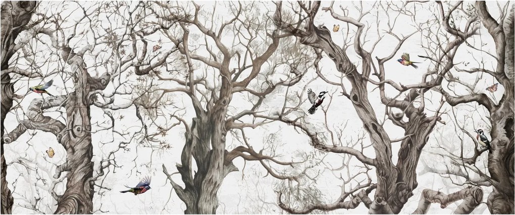 Tablou - Model de pădure, desen (120x50 cm)