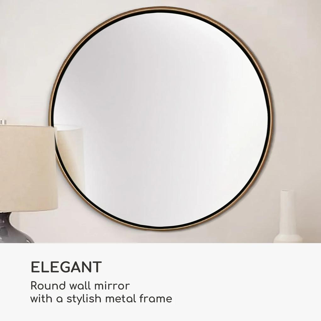 Fournier Oglindă de perete cu ramă metalică rotundă 58,8 x 58,8 cm