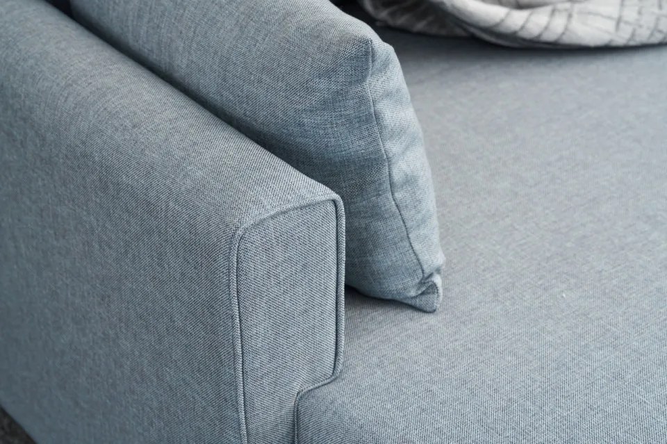 Coltar Extensibil si Taburet Bella Soft Mini Köşe Right, Albastru