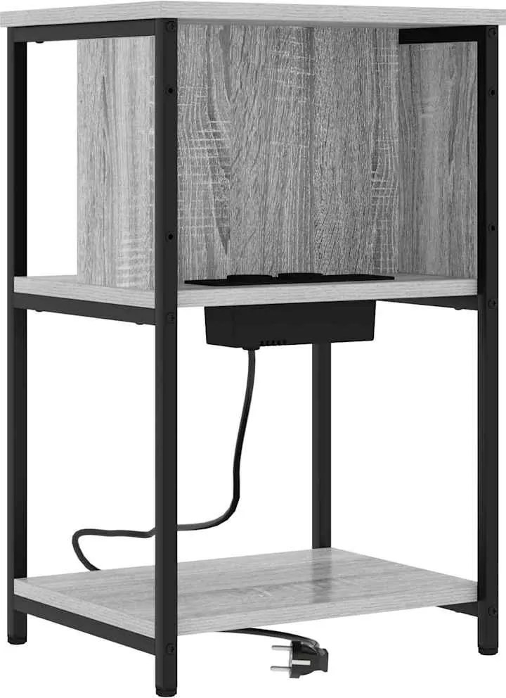 vidaXL Dulap de noapte Gri Sonoma 38 x 31 x 61 cm Lemn compozit