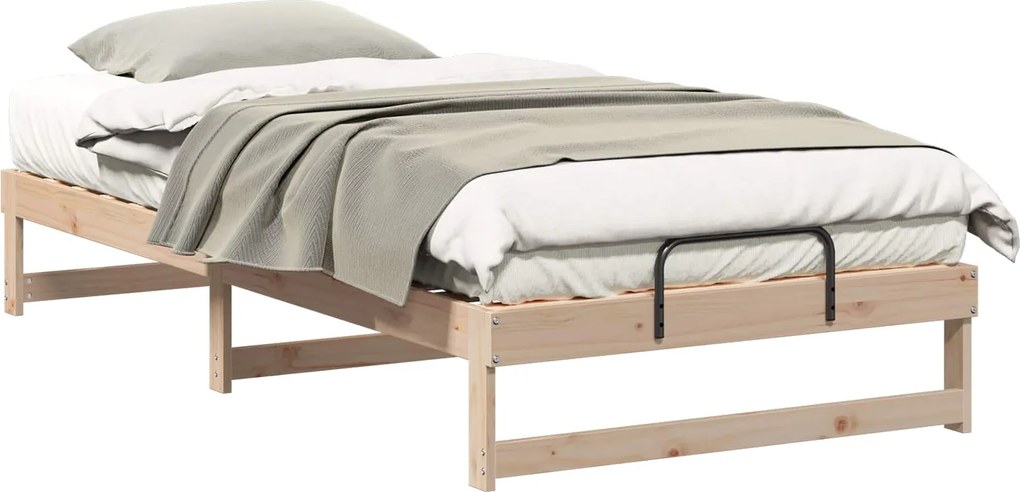 vidaXL Cadru de pat Maro 100 x 200 cm Lemn de pin masiv