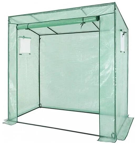 Sera de gradina, 2 ferestre, cadru metalic, 200x80x173/150 cm, Strend Pro