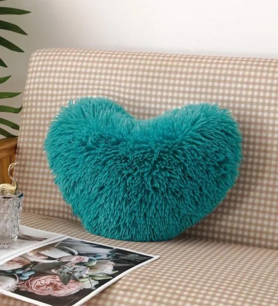 Perna decorativa Cocolino super pufoasa, verde, IPJ-11