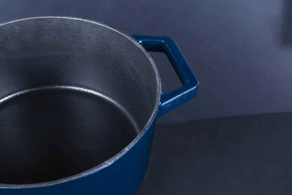 RESIGILAT - Oala fonta emailata cu capac 20 cm Aquamarine Berlinger Haus BH 6521
