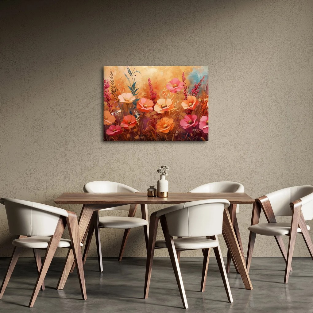 Tablou - Flori de pajiște, pictură (70x50 cm)