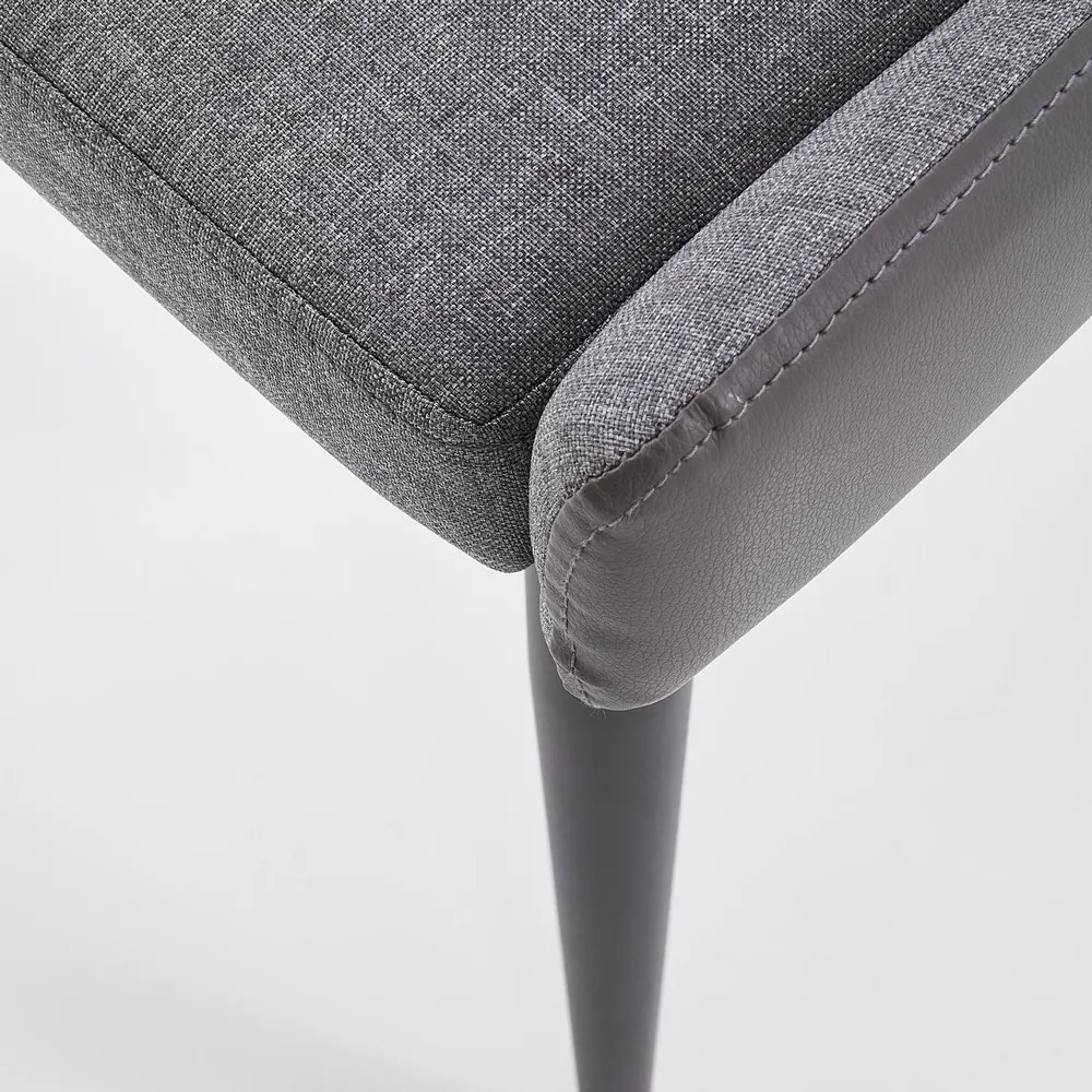 Scaun de bucaterie Kurt, gri/negru