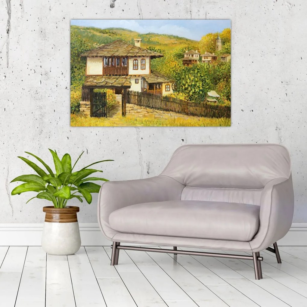 Tablou - Cabane în timpul verii (90x60 cm)