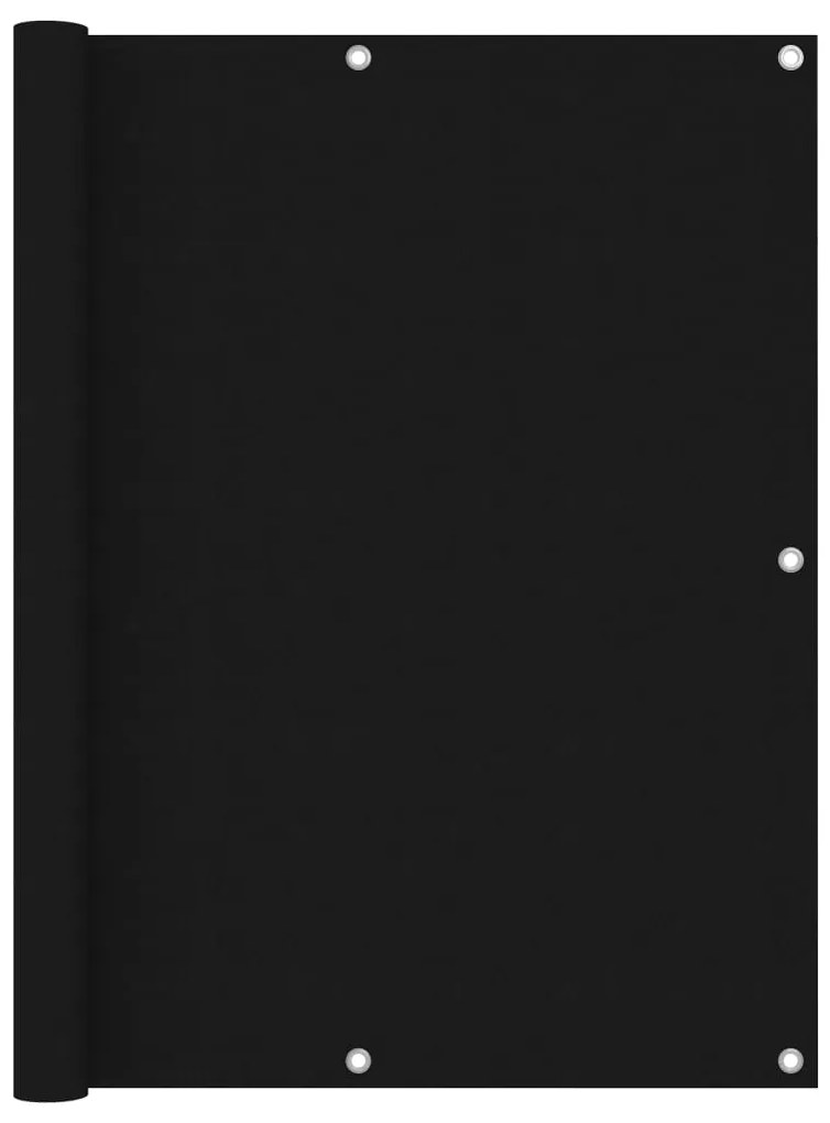 vidaXL Paravan de balcon, negru, 120 x 600 cm, țesătură oxford