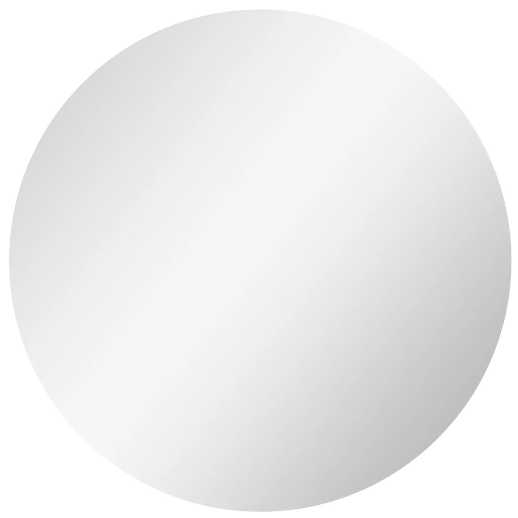 kleankin Oglindă rotundă luminoasă cu LED pentru baie Ø 60 cm pe perete cu iluminare comutator tactil sistem antiaburire 29 W argintiu | Aosom Romania