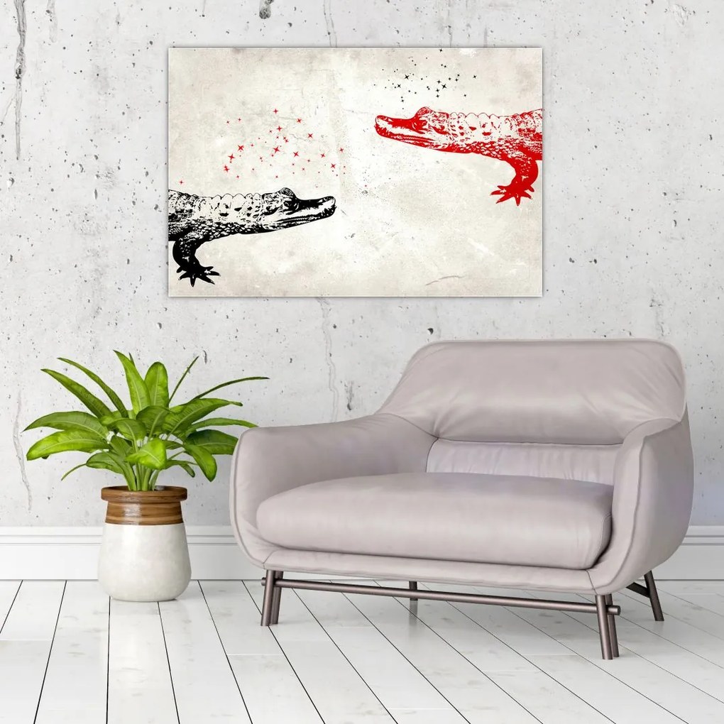 Tablou - Crocodili (90x60 cm)
