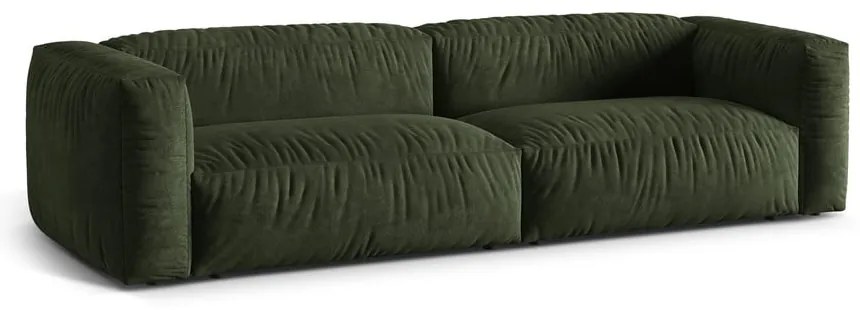 Canapea modulară verde cu tapițerie din catifea 320 cm Martina – Micadoni