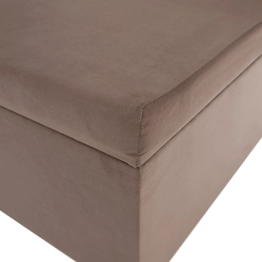 Canapea extensibilă cu spaţiu de depozitare, maro Taupe, AURIA UNI