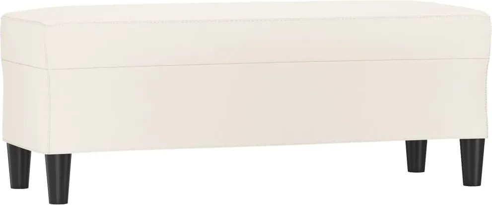 vidaXL Bancă, crem, 100x35x41 cm, piele ecologică