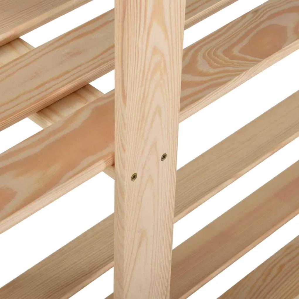 Raft depozitare 5 niveluri, 170x28,5x170 cm, lemn de pin masiv 170 x 28.5 x 170 cm, 1