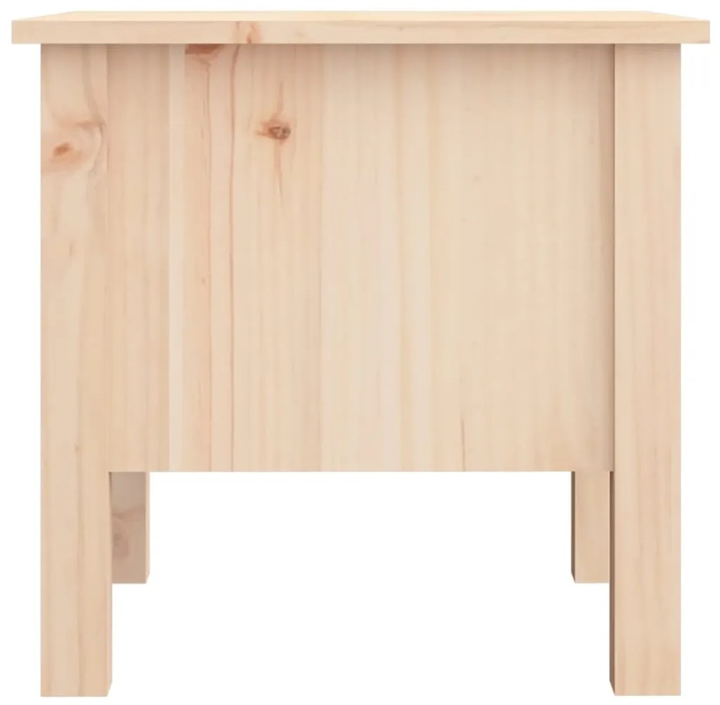 Masa laterala, 40x40x39 cm, lemn masiv de pin 1, Maro, 40 x 40 x 39 cm