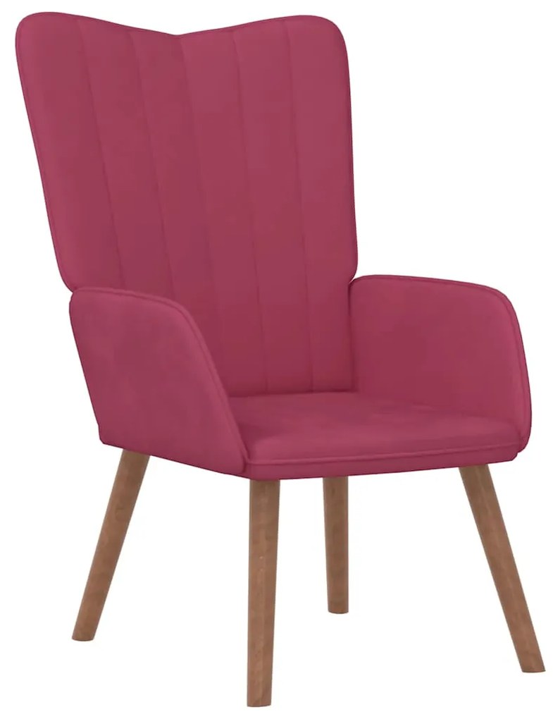 327660 vidaXL Scaun de relaxare, roșu vin, catifea
