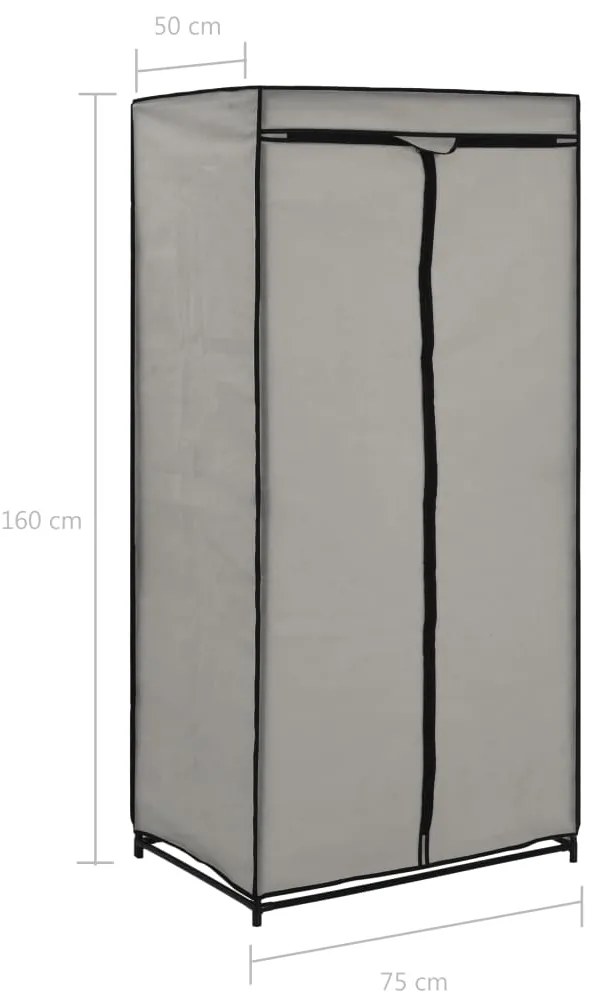 Sifonier, gri, 75 x 50 x 160 cm Gri, 1