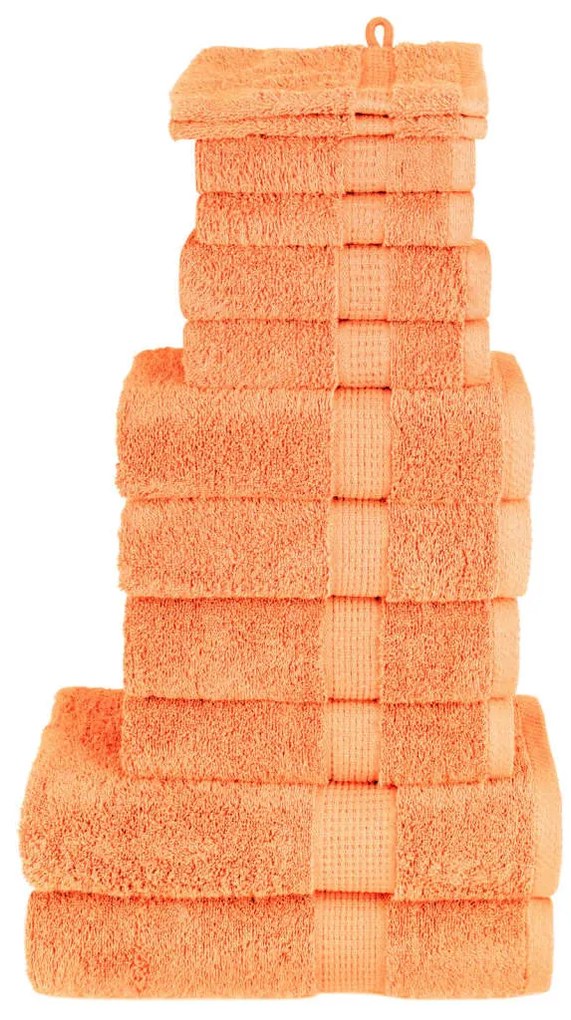 vidaXL Set de prosoape premium SOLUND, 12 piese, portocaliu, 600 g/m²