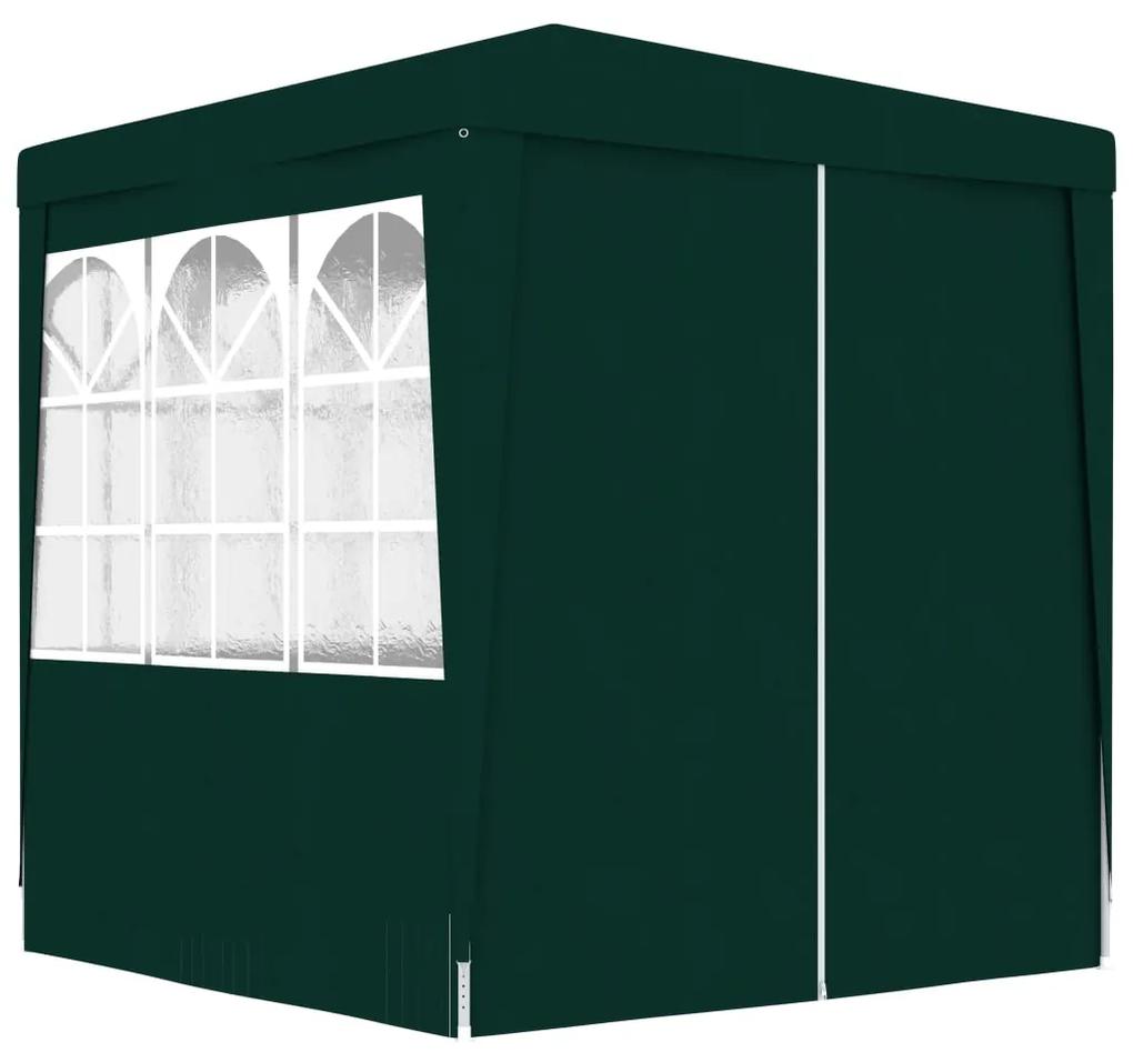 vidaXL Cort de petrecere profesional cu pereți verde 2 x 2 m, 90 g/m²
