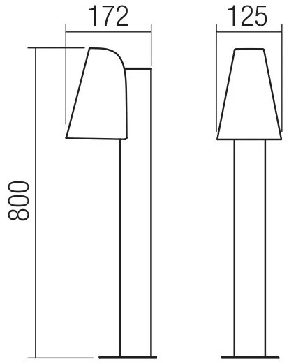 Redo 9532 - Lampă exterior ALVAR 1xGU10/35W/230V IP44