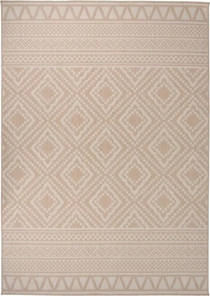 vidaXL Covor de exterior, dungi maro, 120x170 cm, țesătură plată