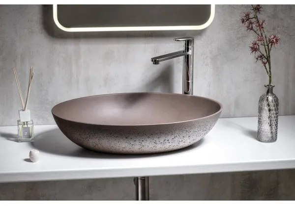 Sapho - Lavoar pentru blat FORMIGO 60x40 cm beton/maro