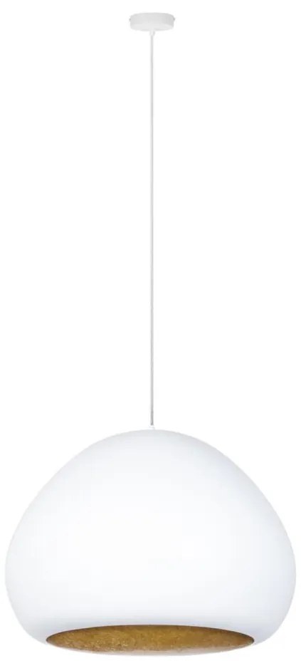 Lustră pe cablu LAVA 1xE27/15W/230V alb/auriu